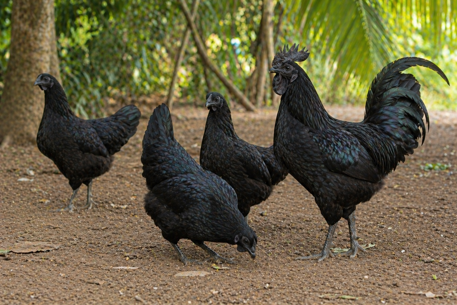 Kadaknath chicken and eggs